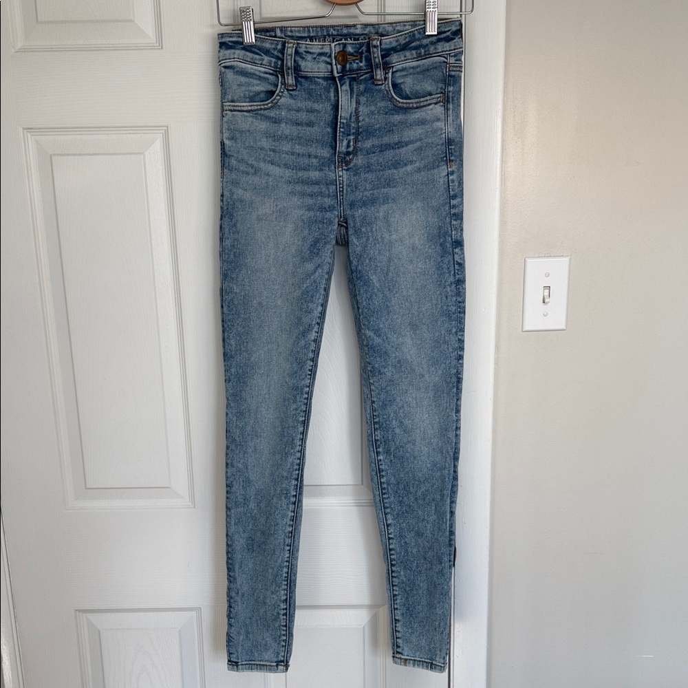 American Eagle Blue Women's High Rise Skinny Jeans